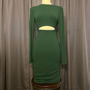 Pink Queen Womens Turtleneck Long Sleeve Bodycon Midi Sheath Dress